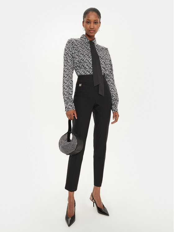 Fracomina Fracomina Särk FR24WT6014W470K1 Must Regular Fit