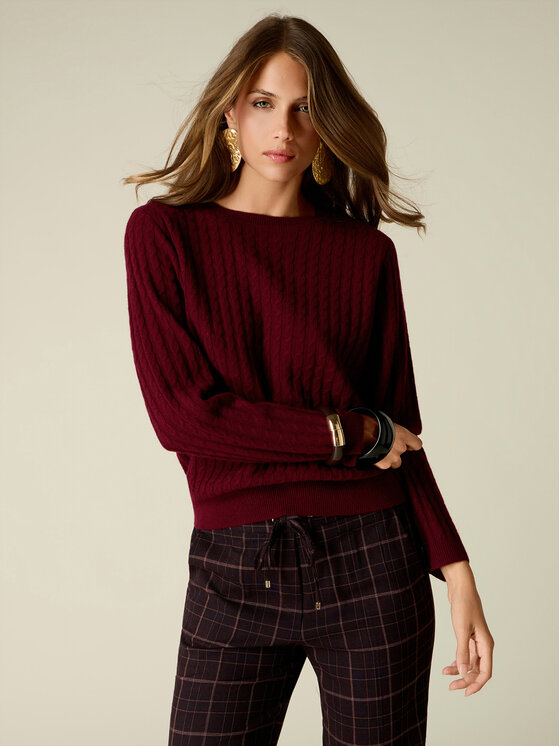 Oltre Oltre Maglione M294J005548N029 Bordeaux Regular Fit