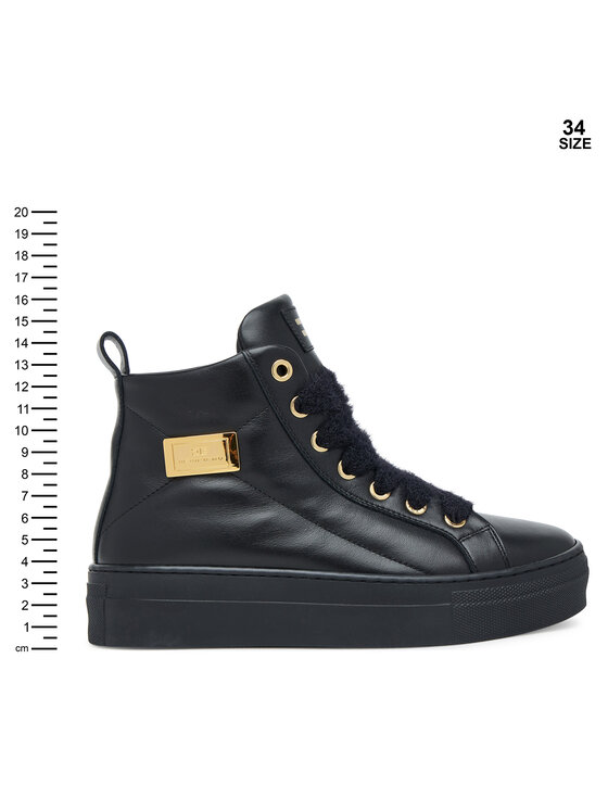 Elisabetta Franchi Elisabetta Franchi Bokacsizma High Top Lace UP F4-A9E-0362-1251930 S Fekete