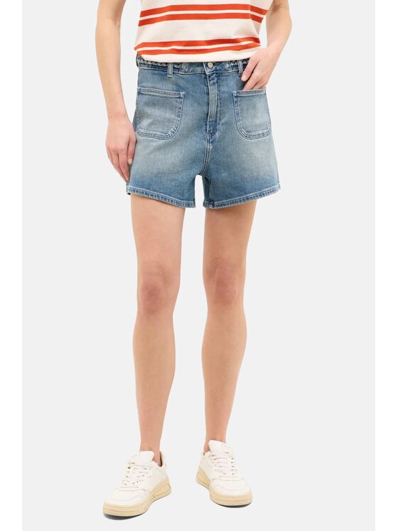 Mustang Mustang Pantaloncini di jeans Purley Shorts Blu Regular Fit