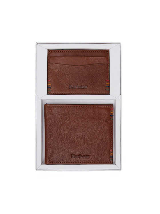 Set de portofel și etui pentru carduri Barbour MGS0082BR11 Maro