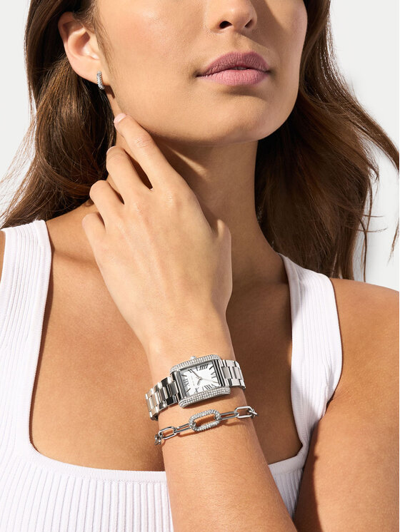 Michael Kors Michael Kors Pulksteņa, rokassprādzes un auskaru komplekts Emery MK4839SET Sudraba