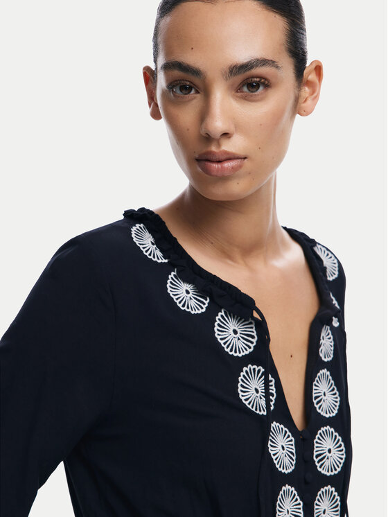 Desigual Desigual Každodenní šaty Jacksonville 24WWVW64 Černá Regular Fit