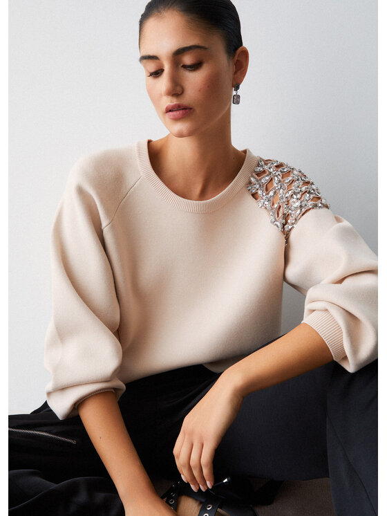 Liu Jo Liu Jo Maglione PA6030MS99EX0753 Bianco Regular Fit