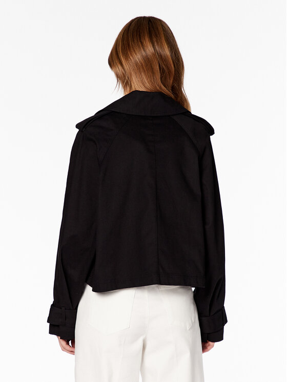 Gina Tricot Gina Tricot Преходно яке Cam 19204 Черен Relaxed Fit