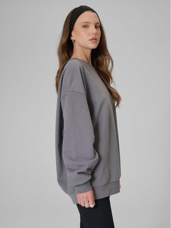 4F 4F Bluza BASIC+ Szary Loose Fit