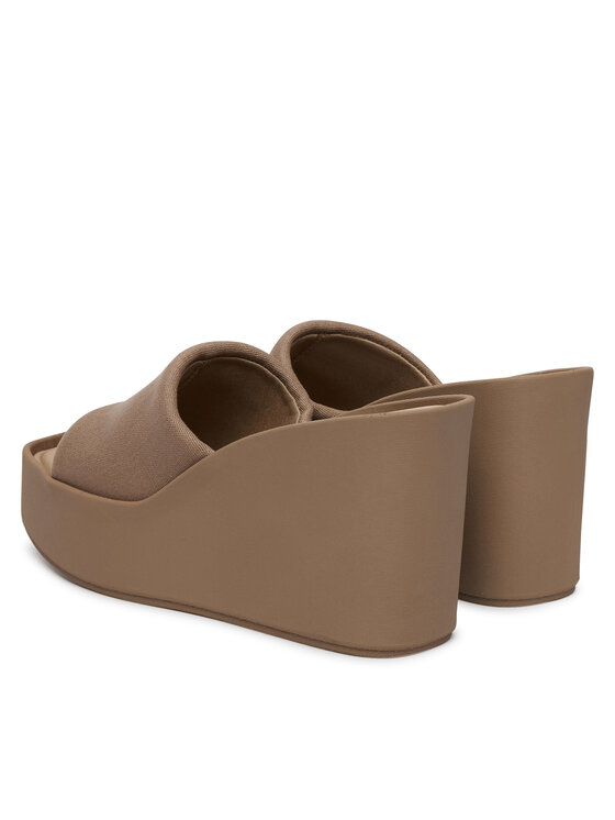 Calvin Klein Calvin Klein Чехли Wedge 70 Sndl Canv Mg HW0HW03134 Бежов