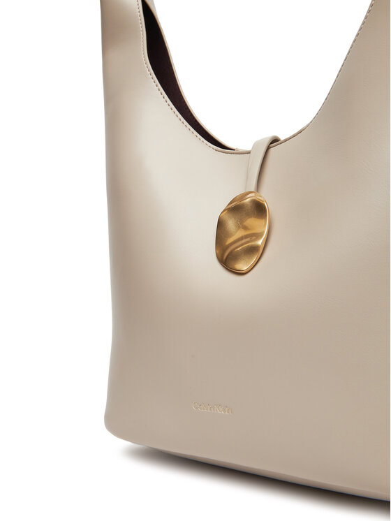 Calvin Klein Jeans Calvin Klein Jeans Borsetta Stone Lock Slouchy Small Shoulde LV04K3176G Écru