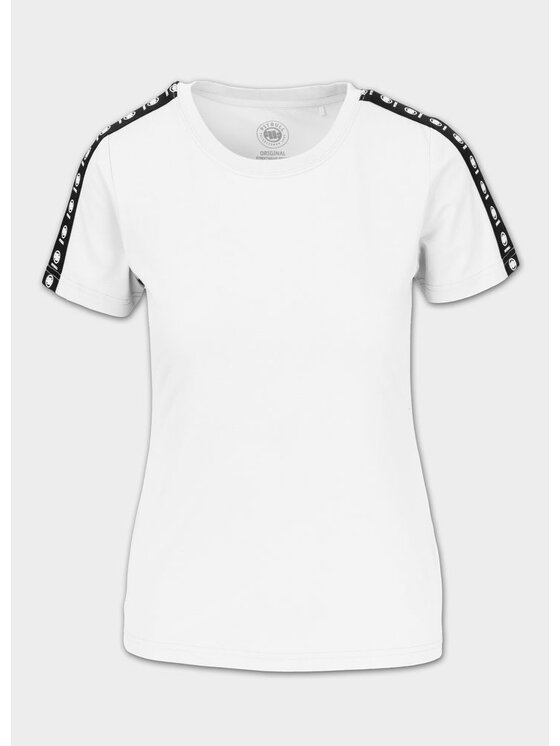 PITBULL PITBULL T-Shirt TAPE NUGGET Biały Regular Fit