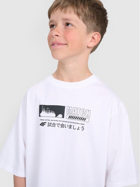 4F 4F T-shirt 4FJRAW25TTSHM3065-10S Bianco Oversize