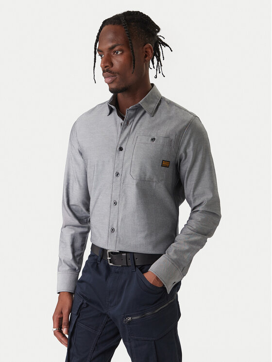 G-Star Raw G-Star Raw Košeľa Bristum 2.0 D23553 E071 Sivá Slim Fit