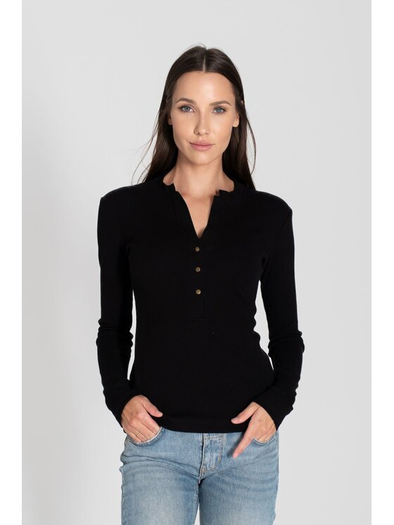MANDRAGORA MANDRAGORA Blusa snappy Nero Regular Fit
