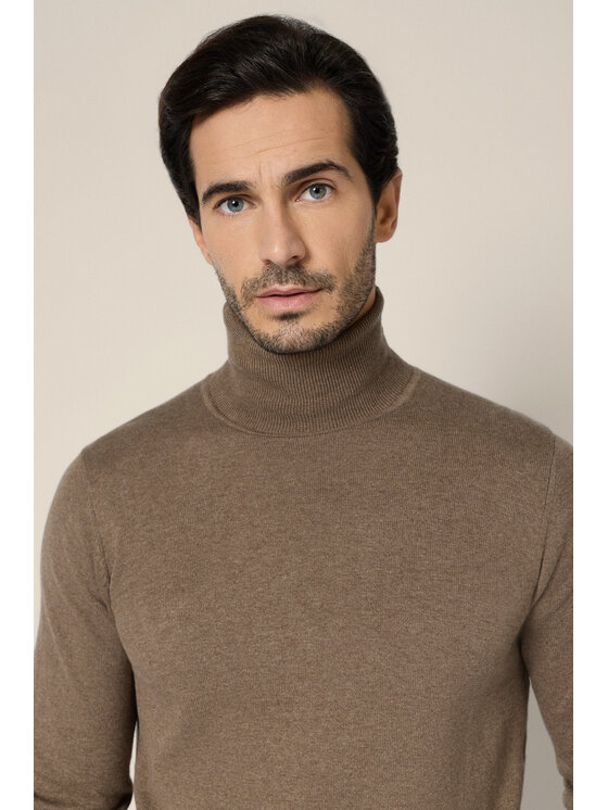 Lancerto Lancerto Sweter Sindre SW073225000132 Beżowy Regular Fit