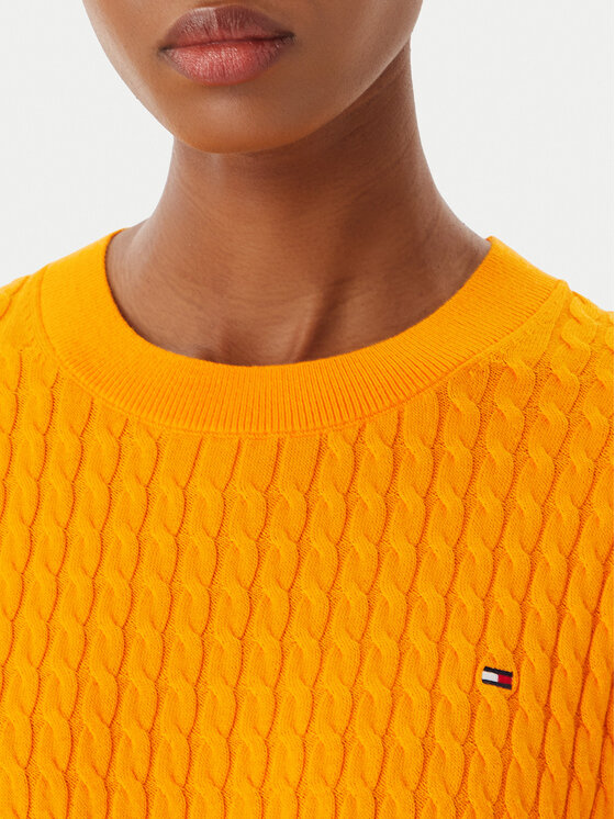Tommy Hilfiger Tommy Hilfiger Пуловер Fine WW0WW44993 Оранжев Regular Fit