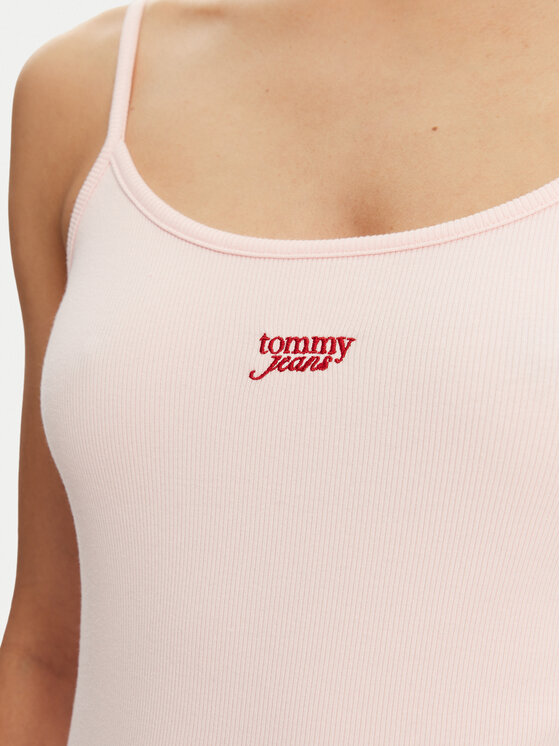 Tommy Jeans Tommy Jeans Vasarinė suknelė Script DW0DW20330 Rožinė Slim Fit