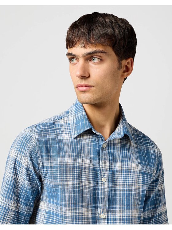 Wrangler Wrangler Koszula 112364054 Niebieski Regular Fit