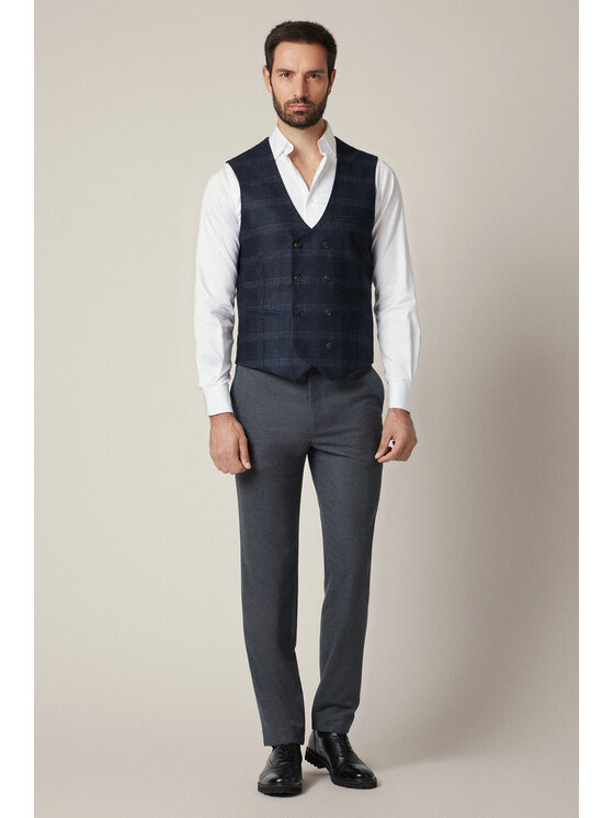 Lancerto Lancerto Kamizelka Morano KA131225000006 Granatowy Slim Fit