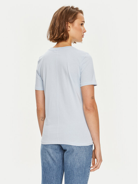 Tommy Hilfiger Tommy Hilfiger T-Shirt Script WW0WW42589 Błękitny Regular Fit