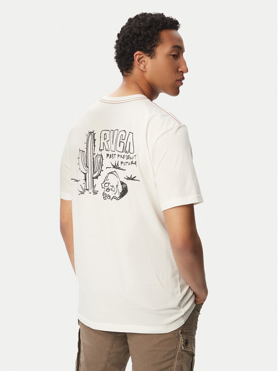 RVCA RVCA T-Shirt Deth Valley 23A351532 Bílá Regular Fit