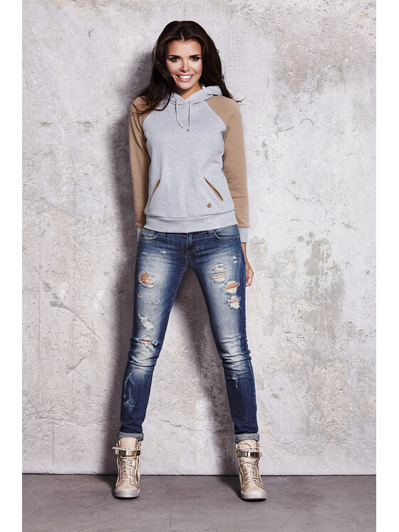Infinite You Infinite You Mikina M029 Béžová Basic Fit