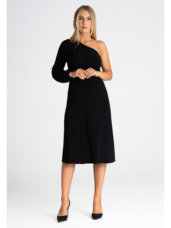 FIGL FIGL Sukienka M962 Czarny Regular Fit