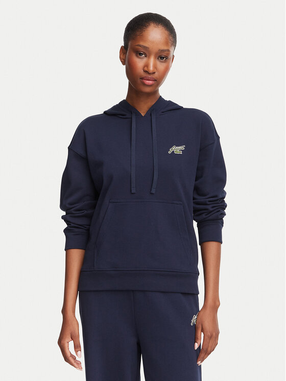 Lacoste Lacoste Džemperis ar kapuci SF8342 Tumši zils Relaxed Fit