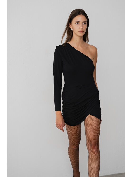 ROSE AVENUE ROSE AVENUE Sukienka dzianinowa JUDY Czarny Slim Fit