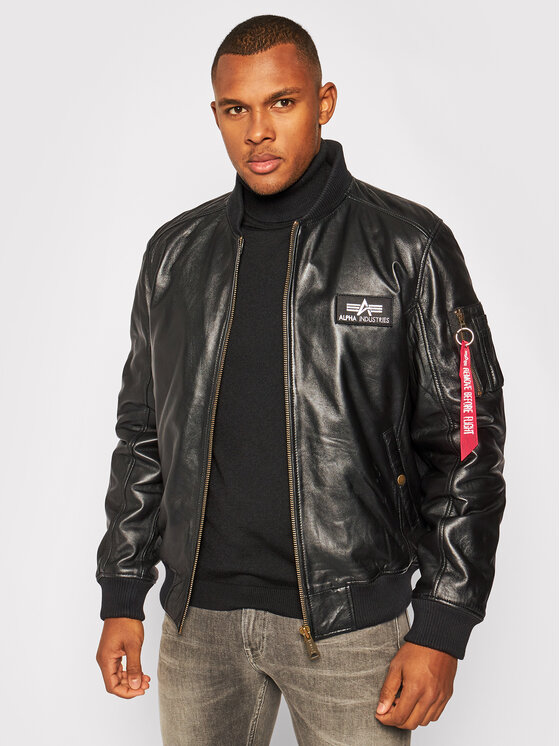 Alpha Industries Alpha Industries Ādas jaka Ma-1 D-Tec 193129 Melns Regular Fit