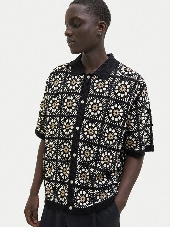 Jack&Jones Jack&Jones Πουκάμισο Cartagena 12278724 Μαύρο Loose Fit