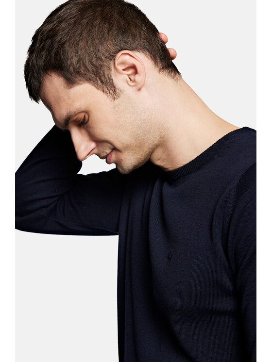 Lancerto Lancerto Sweter Tony SW073223000070 Granatowy Regular Fit