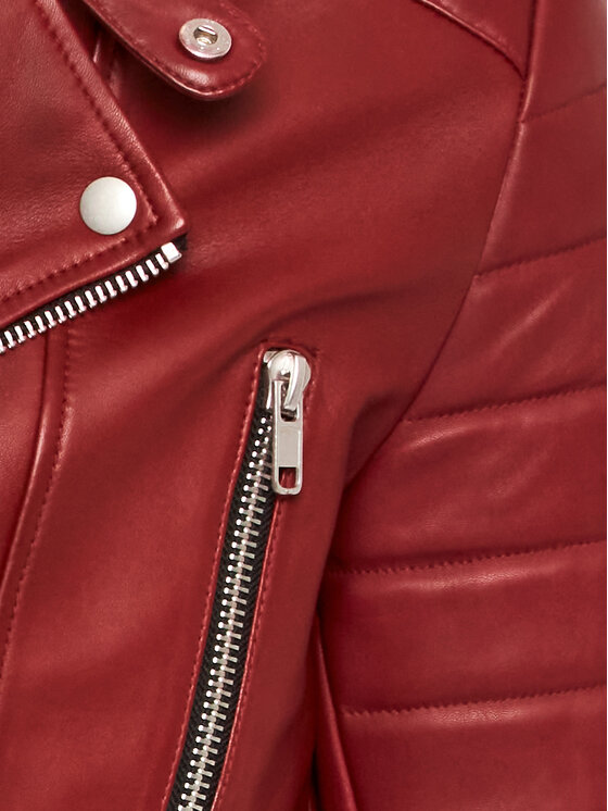 Serge Pariente Serge Pariente Lederjacke Gladiator Rot Regular Fit