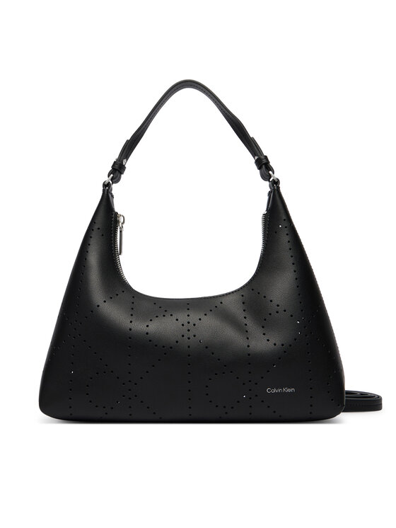 Calvin Klein Calvin Klein Geantă Emblem Aop Perfor Lthr Bag LV04F3367G Negru