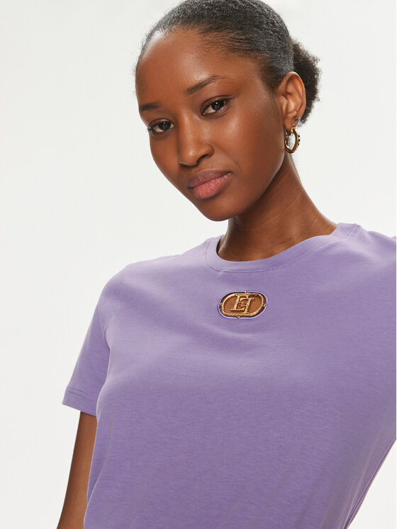 Elisabetta Franchi Elisabetta Franchi Marškinėliai MA-52N-41E2-V180 Violetinė Regular Fit