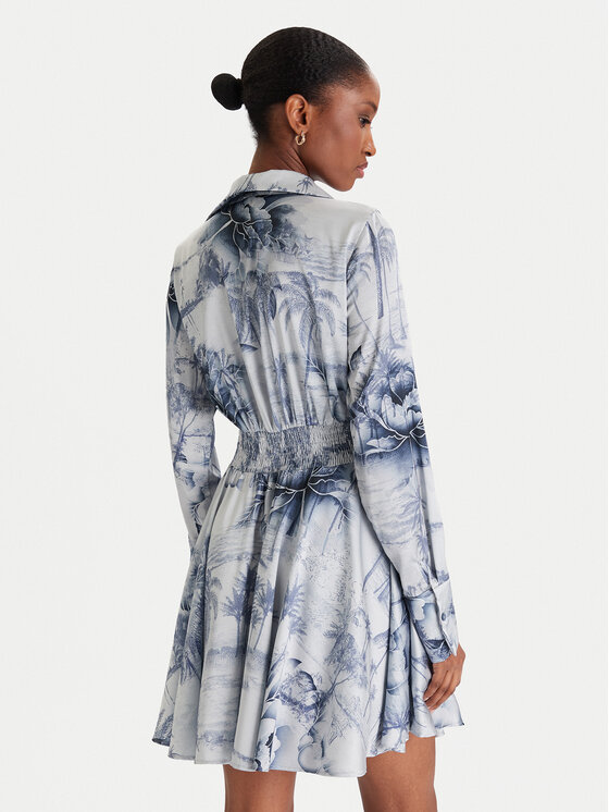 Guess Guess Kokteilinė suknelė W5YK00 WF1T2 Mėlyna Regular Fit