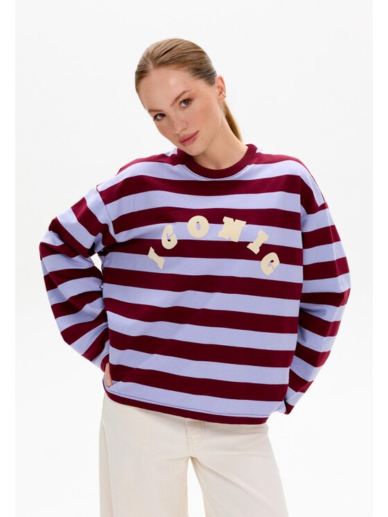 Mirons Mirons Longsleeve Print Kolorowy Regular Fit