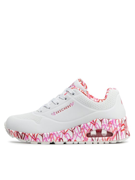Skechers Skechers Sneakersy Uno Loving Love 155506/WRPK Biały