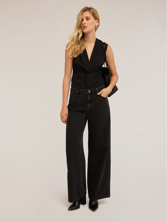 Motivi Motivi Jeansy P531Q204047N033 Czarny A-Line Fit