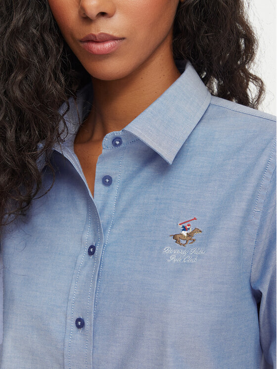 Beverly Hills Polo Club Beverly Hills Polo Club Koszula P-SS26W-SH6600 Niebieski Regular Fit