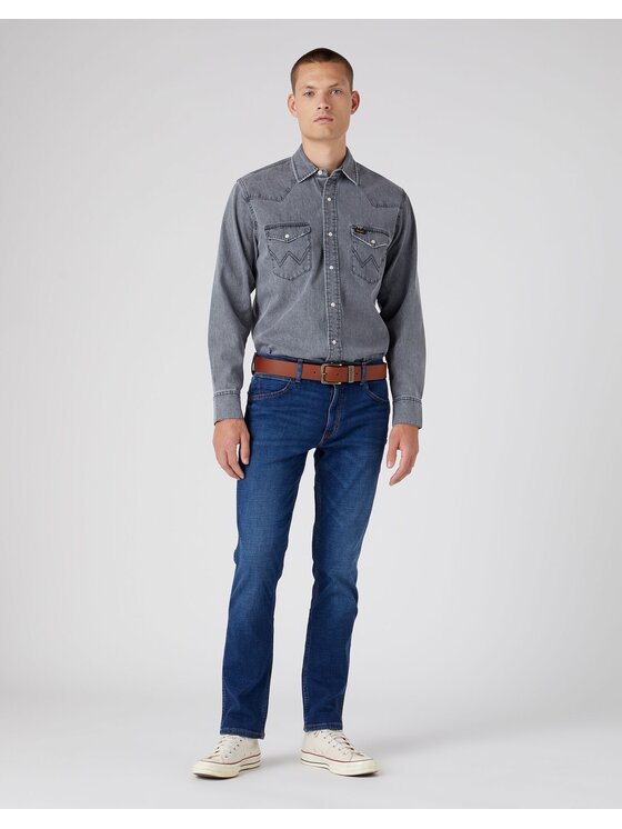 Wrangler Wrangler Pasek Męski METAL LOOP Brązowy