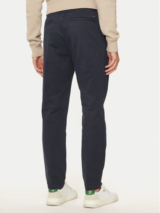 BOSS Boss Kalhoty z materiálu 50524390 Tmavomodrá Regular Fit