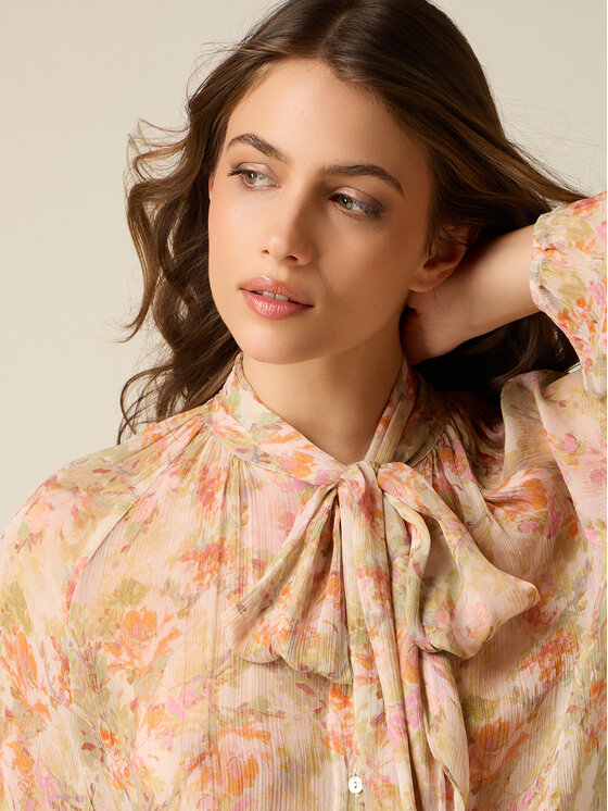 Oltre Oltre Koszula 5009J000827N006 Różowy Regular Fit