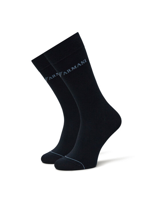 Emporio Armani Emporio Armani Комплект 3 чифта дълги чорапи мъжки EM000554 AF12276 MB154 Тъмносин