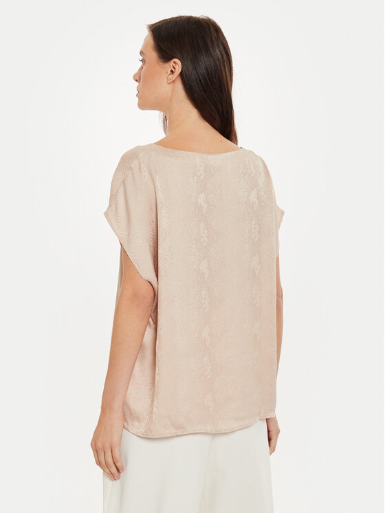 Sisley Sisley Μπλουζάκι 57U5LQ07Q Μπεζ Regular Fit