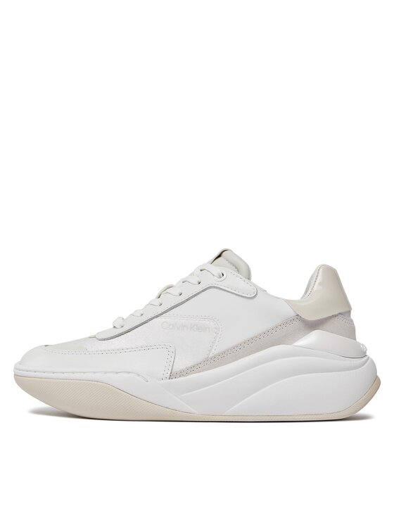 Calvin Klein Calvin Klein Sneakersy Cloud Wedge Lace Up-Pearlized HW0HW02040 Biały