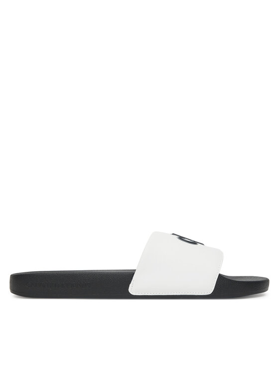 Şlapi Calvin Klein Jeans Slide Jelly Mono Pu YM0YM01281 Alb