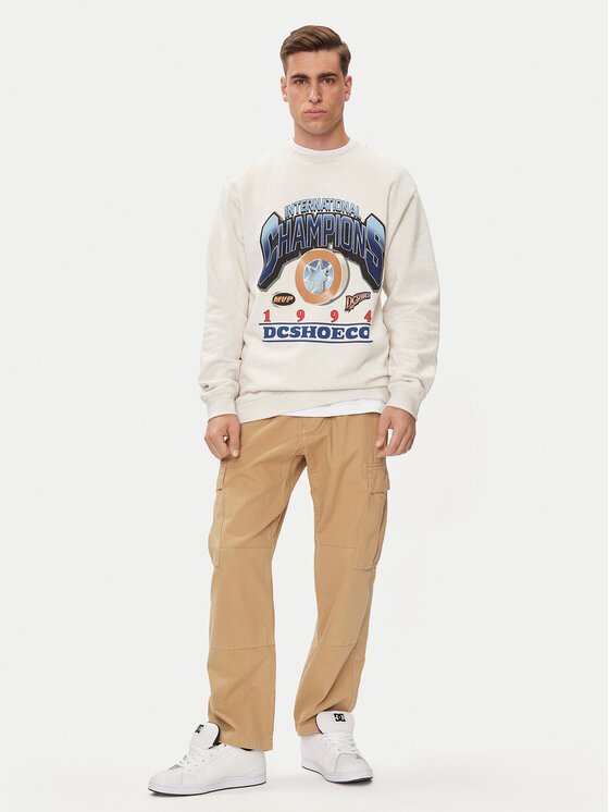 DC Shoes DC Shoes Bluza Mvp Crew ADYSF03121 Écru Relaxed Fit