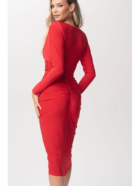 Aurora Aurora Koktejlové šaty Lidia Červená Feminine Fit
