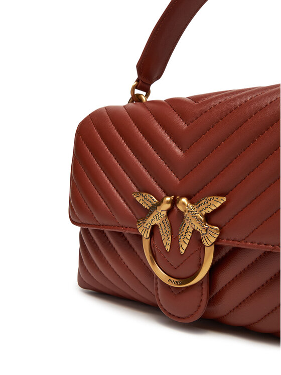 PINKO PINKO Ročna torba Love Lady Puff Classic Cl PE 25 PLTT 100043 A0GK Rjava