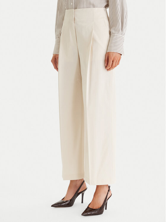 BOSS BOSS Culottes nohavice Tulotta 50551913 Écru Relaxed Fit