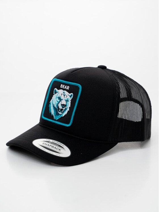 MyStars MyStars Czapka z daszkiem Czapka Z Daszkiem Trucker Czarna z Niedzwiedziem MyStars Miś Polar Bear uni Czarny